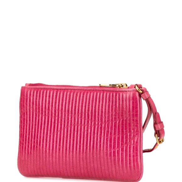 Miu Miu Pink Matelasse Lambskin Leather Clutch - Picture 3 of 9